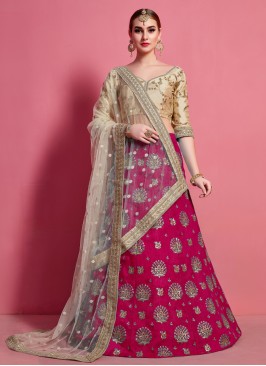 Rani Ceremonial Art Silk A Line Lehenga Choli