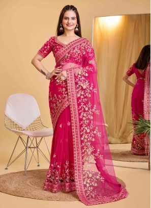 Rani Embroidered Classic Saree