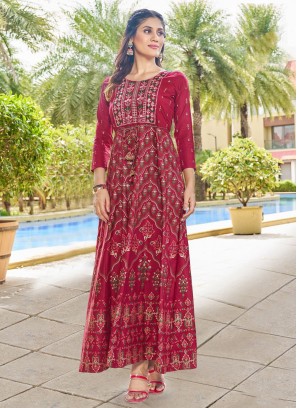 Rani Embroidered Rayon Designer Gown