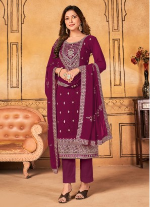 Rani Faux Georgette Ceremonial Salwar Kameez