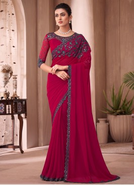 Rani Georgette Festival Classic Saree