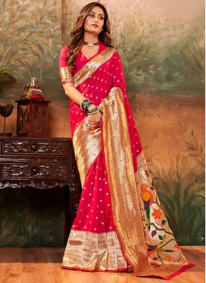 Rani Pure Silk Trendy Saree