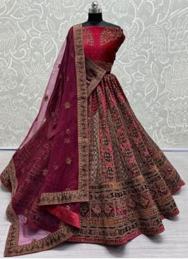 Rani Velvet Designer Lehenga Choli