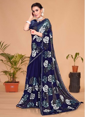 Ravishing Embroidered Festival Classic Saree