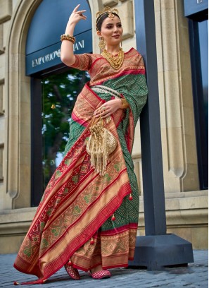 Ravishing Green Trendy Saree