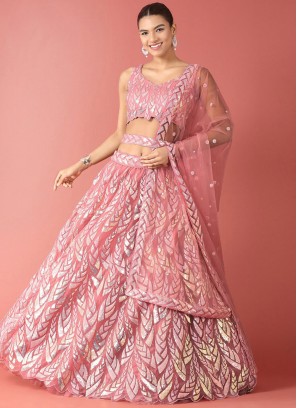 Ravishing Sequins Pink Lehenga Choli