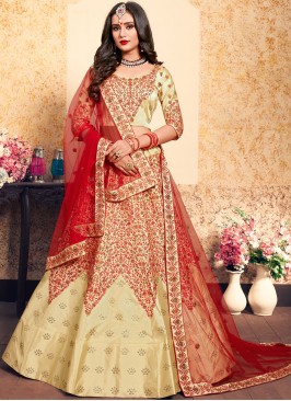 Ravishing Swarovski Satin Designer Lehenga Choli