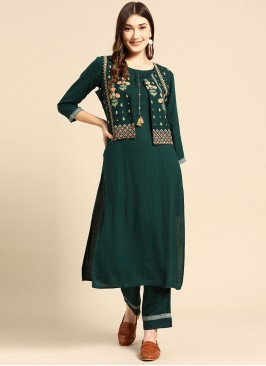 Rayon Casual Kurti in Green