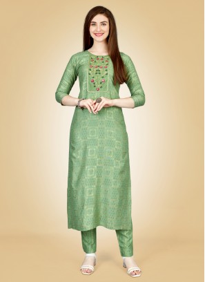 Rayon Designer Kurti in Green