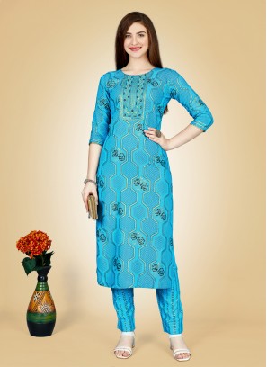 Rayon Firozi Designer Kurti