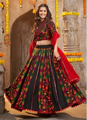 Rayon Thread Multi Colour A Line Lehenga Choli