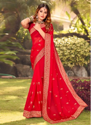 Red Ceremonial Saree