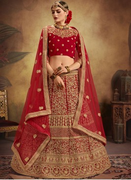 Red Color Designer Lehenga Choli