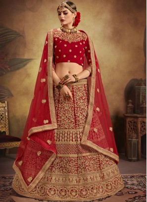 Red Color Designer Lehenga Choli