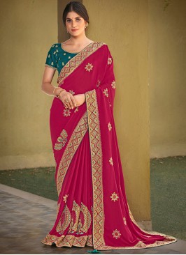 Red Color Silk Georgette Saree