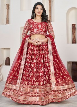 Red Mehndi Lehenga Choli