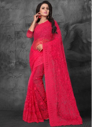 Red Resham Ceremonial Classic Saree