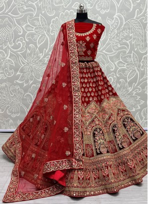 Red Wedding Lehenga Choli