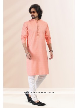 Refreshing Pink Green Premium Linen Cotton Kurta P