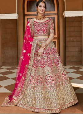 Refreshing Velvet Bridal Lehenga Choli