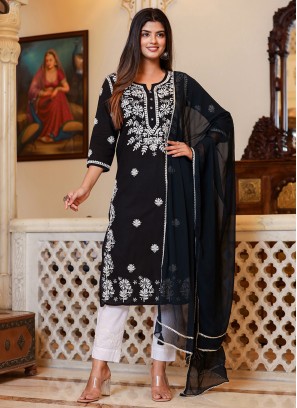 Regal Black Ceremonial Readymade Salwar Suit