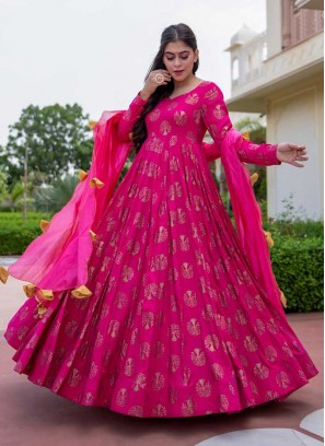 Regal Pink Color Bandhani Print Suit