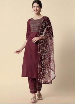 Regal Purple Readymade Salwar Kameez