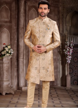 Regal Splendor Onion and Thsser Art Silk Sherwani 