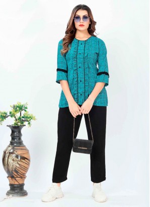 Remarkable Cotton Printed Party Wear Kurti