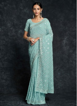 Remarkable Embroidered Classic Saree