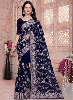 Remarkable Embroidered Party Trendy Saree