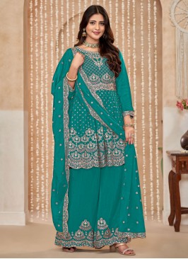 Remarkable Rama Embroidered Trendy Salwar Kameez