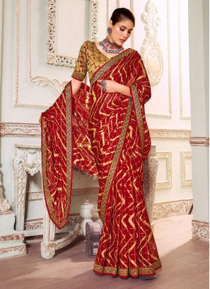 Renowned Red Trendy Saree