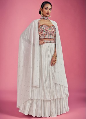 Resplendent Mirror Layered Lehenga Choli