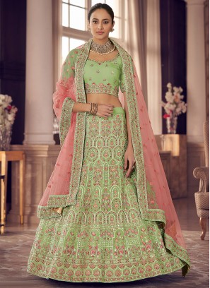 Resplendent Zircon Green Designer Lehenga Choli