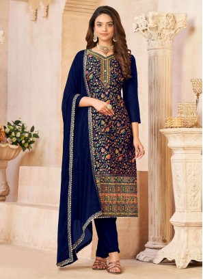 Riveting Blue Diamond Salwar Kameez