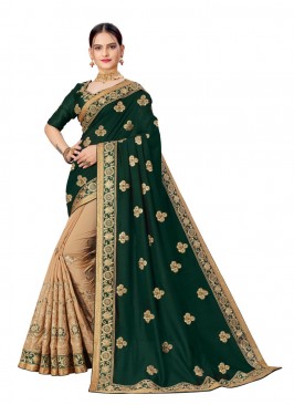 Riveting Embroidered Green Silk Classic Designer S