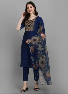 Riveting Embroidered Readymade Salwar Suit