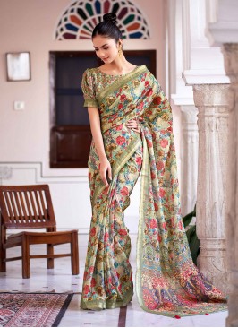 Riveting Linen Festival Classic Saree