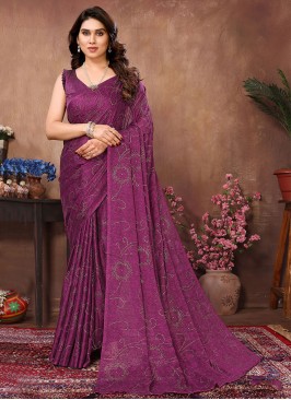 Riveting Mukaish Rangoli Trendy Saree