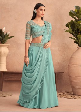 Riveting Silk Party Lehenga Saree