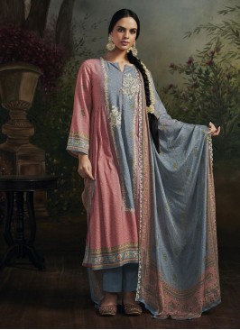 Rose Pink Digital Print Designer Pakistani Suit