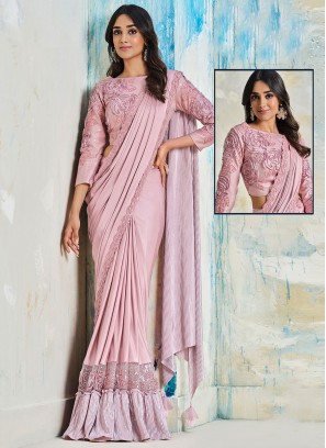 Rose Pink Sangeet Classic Saree