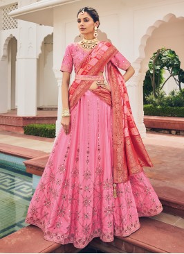 Rose Pink Sangeet Lehenga Choli