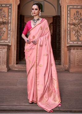 Rose Pink Weaving Saree