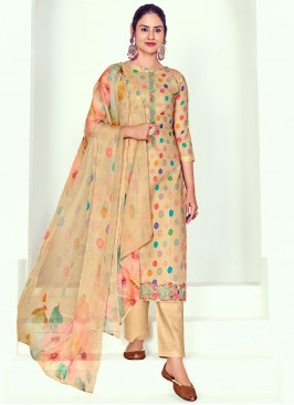 Royal Cotton Beige Digital Print Trendy Salwar Kameez