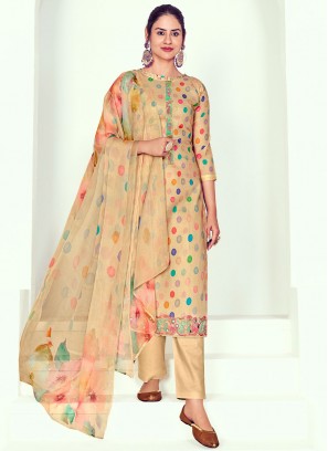 Royal Cotton Beige Digital Print Trendy Salwar Kameez