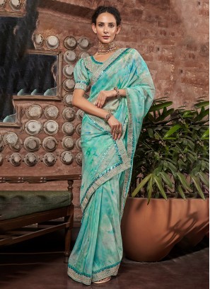 Royal Embroidered Organza Traditional Saree