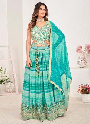 Ruritanian Georgette Fancy Multi Colour Long Choli Lehenga