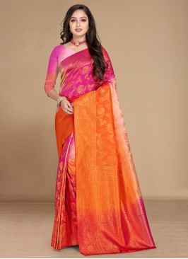 Ruritanian Multi Colour Weaving Trendy Saree